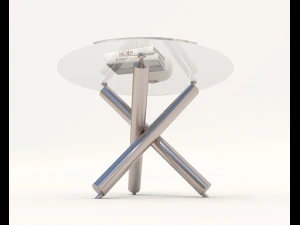 Contemporary Design Table and Chair Set 20 3D Model