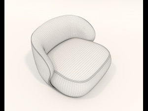 Contemporary Style Sofa and Armchair set Modelo 3D