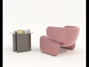 Contemporary Design Table and Chair Set 21 Modelo 3D