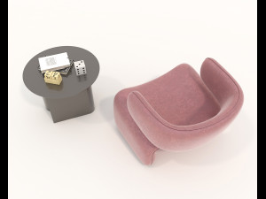 Contemporary Design Table and Chair Set 21 Modelo 3D