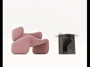 Contemporary Design Table and Chair Set 21 Modelo 3D