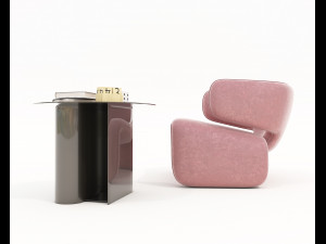Contemporary Design Table and Chair Set 21 Modelo 3D