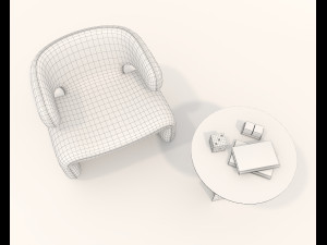 Contemporary Design Table and Chair Set 21 Modelo 3D