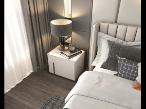 Modern Bedroom Interior Scene 15 Modelo 3D