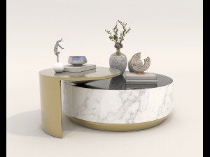 Modern Coffee Table and Armchair 3 3D मॉडल
