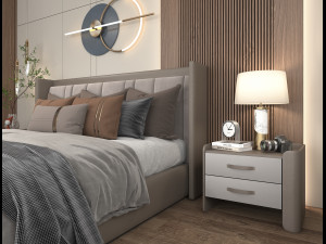 Modern Bedroom Interior Scene 17 3Dモデル