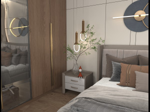 Modern Bedroom Interior Scene 17 3Dモデル