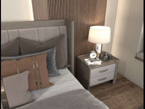 Modern Bedroom Interior Scene 17 3Dモデル