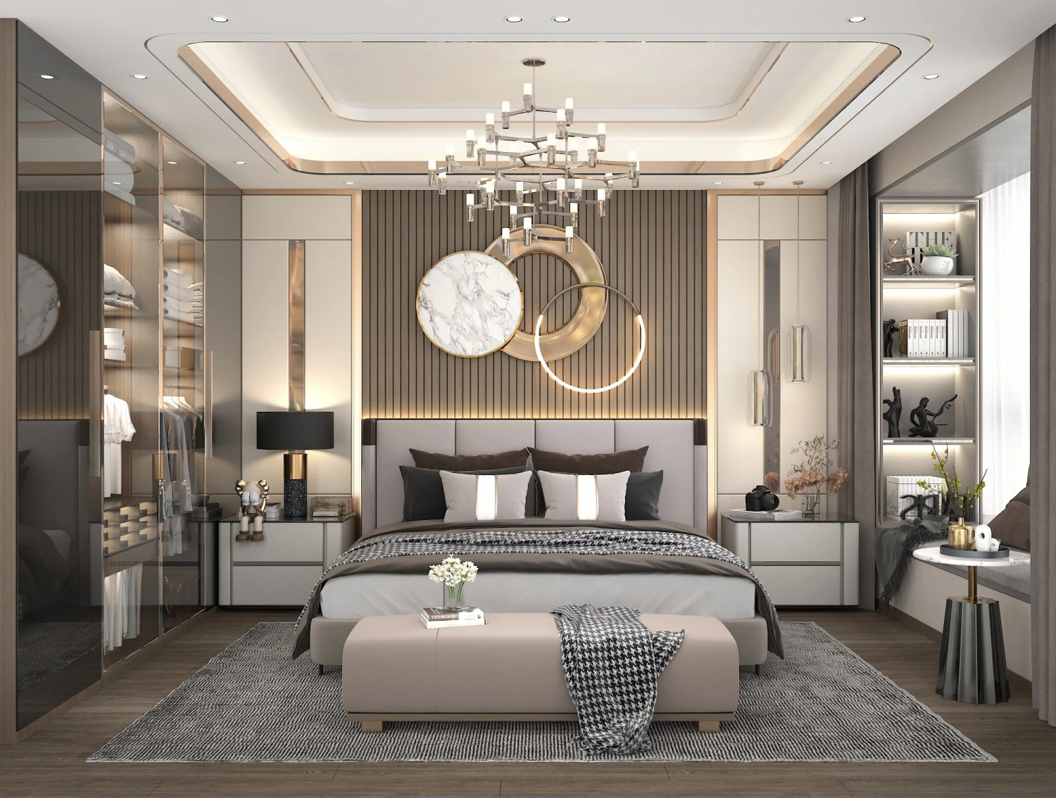 Modern Bedroom Interior Scene 18 3D Model .c4d .max .obj .3ds .fbx .stl .blend