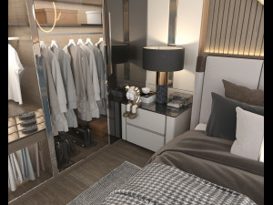 Modern Bedroom Interior Scene 18 Modello 3D