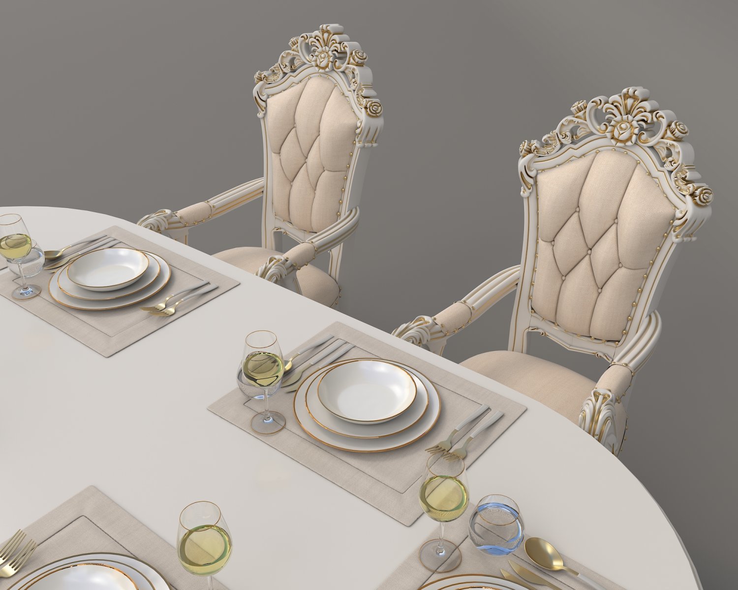 restaurant silverware set 3D Model in Table 3DExport