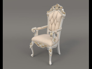 European Style Dining Table and Chairs 11 Modelo 3D