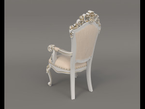 European Style Dining Table and Chairs 11 Modelo 3D