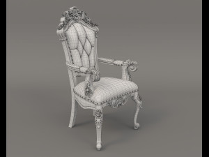 European Style Dining Table and Chairs 11 Modelo 3D