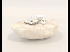 Modern Coffee Table and Armchair 4 3D Model