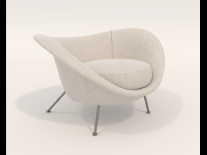 Modern Coffee Table and Armchair 4 Modelo 3D