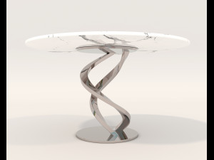 Contemporary Style Table and Chairs 11 3D 模型