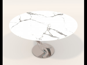 Contemporary Style Table and Chairs 11 3D 模型