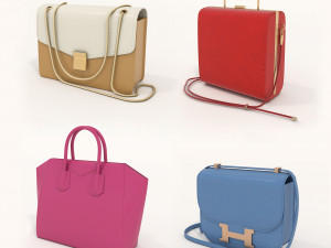 Fashion Women Handbags 2 3D Model