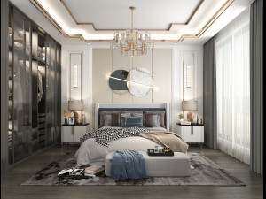 Luxury Bedroom Interior Scene 2 3D 모델