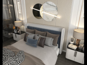 Luxury Bedroom Interior Scene 2 3D मॉडल