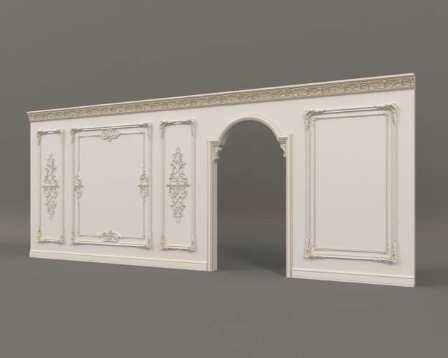 European Style Interior Wall Decoration 9 3D Model .c4d .max .obj .3ds .fbx .stl .blend 