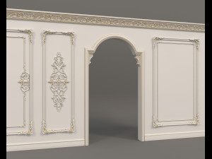 European Style Interior Wall Decoration 9 3D Model