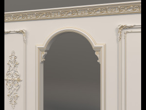 European Style Interior Wall Decoration 9 3D Model