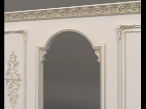 European Style Interior Wall Decoration 9 3D Model