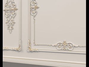 European Style Interior Wall Decoration 9 3D Model