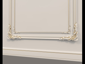 European Style Interior Wall Decoration 9 3D Model