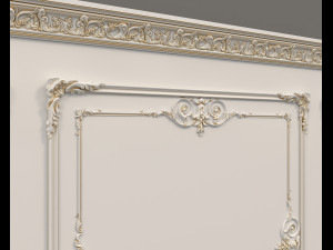 European Style Interior Wall Decoration 9 3D Model