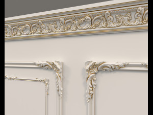 European Style Interior Wall Decoration 9 3D Model
