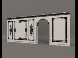 European Style Interior Wall Decoration 9 3D Model