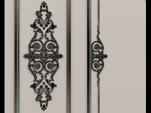 European Style Interior Wall Decoration 9 3D Model