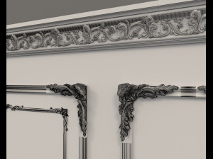 European Style Interior Wall Decoration 9 3D Model