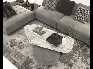 Modern Sofa and Coffee Table 2 3D Model