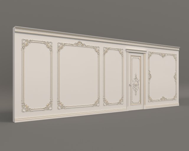 European Style Interior Wall Decoration 10 Model 3D .c4d .max .obj .3ds .fbx .stl .blend 
