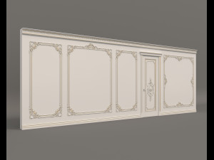 European Style Interior Wall Decoration 10 3D Model