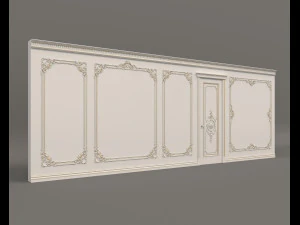 Отделка внутренних стен в европейском стиле 10 3D Модель