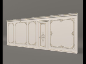 European Style Interior Wall Decoration 10 Model 3D