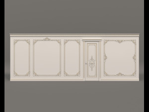 European Style Interior Wall Decoration 10 Model 3D