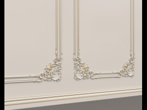 European Style Interior Wall Decoration 10 Model 3D