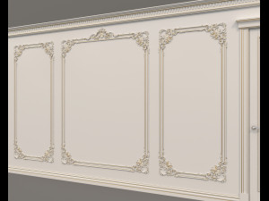 European Style Interior Wall Decoration 10 Model 3D