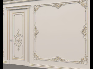 European Style Interior Wall Decoration 10 Model 3D