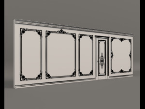 European Style Interior Wall Decoration 10 Model 3D