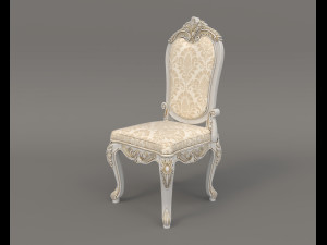 European Style Dining Table and Chairs 12 3D मॉडल