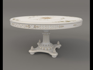 European Style Dining Table and Chairs 12 3D मॉडल