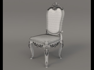 European Style Dining Table and Chairs 12 3D मॉडल