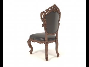 Classic Dining Table and Chairs 16 3D Model